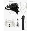 imageSWEETV 1920s Flapper Accessories for Women Roaring 20s Headpiece Art Deco Jewelry Great Gatsby Accessories for Women