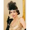 imageSWEETV 1920s Flapper Feather Headband Sparkling Rhinestone Roaring 20s Showgirl Gatsby Headpiece Hair AccessoriesF01 Black