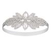 imageSWEETV 1920s Flapper Headpiece for Women Rhienstone Roaring 20s Headband Great Gatsby Flapper Hair Accessory for WomenSilverF01 Silver