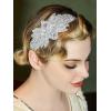 imageSWEETV 1920s Flapper Headpiece for Women Rhienstone Roaring 20s Headband Great Gatsby Flapper Hair Accessory for WomenSilverF01 Silver