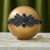 imageSWEETV 1920s Flapper Headpiece for Women Rhienstone Roaring 20s Headband Great Gatsby Flapper Hair Accessory for WomenSilverF02 Black