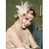 imageSWEETV 1920s Great Gatsby Accessories Set for Women Flapper Headband Headpiece Roaring 20s Costume Accessories SetF01