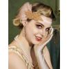 imageSWEETV 1920s Great Gatsby Accessories Set for Women Flapper Headband Headpiece Roaring 20s Costume Accessories SetF02