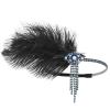 imageSWEETV 1920s Headpiece Flapper Headband Roaring 20s Great Gatsby Feather Hair Accessories for WomenGoldF03 Blue