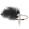 imageSWEETV 1920s Headpiece Flapper Headband Roaring 20s Great Gatsby Feather Hair Accessories for WomenGoldF04 Gold