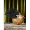 imageSWEETV 1920s Headpiece Flapper Headband Roaring 20s Great Gatsby Feather Hair Accessories for WomenGoldF04 Gold