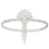imageSWEETV 1920s Headpiece Flapper Headband for Women Art Deco Roaring 20s Great Gatsby Rhinestone Hair Band Headpiece AccessoreisSilverF01