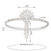 imageSWEETV 1920s Headpiece Flapper Headband for Women Art Deco Roaring 20s Great Gatsby Rhinestone Hair Band Headpiece AccessoreisSilverF01