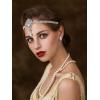 imageSWEETV 1920s Headpiece Flapper Headband for Women Art Deco Roaring 20s Great Gatsby Rhinestone Hair Band Headpiece AccessoreisSilverF02