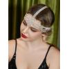 imageSWEETV 1920s Headpiece Flapper Headband for Women Art Deco Roaring 20s Great Gatsby Rhinestone Hair Band Headpiece AccessoreisSilverF03
