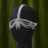 imageSWEETV 1920s Headpiece Flapper Headband for Women Art Deco Roaring 20s Great Gatsby Rhinestone Hair Band Headpiece AccessoreisSilverF03