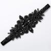 imageSWEETV Black Rhinestone Flapper HeadbandElastic 1920s Headpiece Great Gatsby Hair Accessories for WomenBlack