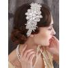 imageSWEETV Black Rhinestone Flapper HeadbandElastic 1920s Headpiece Great Gatsby Hair Accessories for WomenSilver