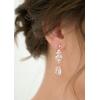 imageSWEETV Teardrop Wedding Earrings for BridesBridesmaids Cubic Zirconia Bridal Earrings Dangle Drop Earrings for Women PromSilver
