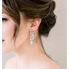 imageSWEETV Wedding Earrings for Brides Bridesmaid Crystal Bridal Earrings Cubic Zirconia Drop Dangle Earrings for Women Prom Pageant AnniversarySilverVine