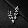 imageSWEETV Wedding Earrings for Brides Bridesmaid Crystal Bridal Earrings Cubic Zirconia Drop Dangle Earrings for Women Prom Pageant AnniversarySilverVine