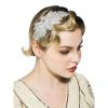 imageSWEETV 1920s Flapper Headpiece for Women Rhienstone Roaring 20s Headband Great Gatsby Flapper Hair Accessory for WomenSilverF01 Silver