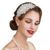 imageSWEETV Black Rhinestone Flapper HeadbandElastic 1920s Headpiece Great Gatsby Hair Accessories for WomenSilver