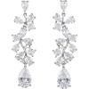 imageSWEETV Wedding Earrings for Brides Bridesmaid Crystal Bridal Earrings Cubic Zirconia Drop Dangle Earrings for Women Prom Pageant AnniversarySilverVine