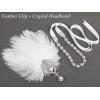 imageSWEETV 1920s Feather Headpiece Black Womens Ostrich Feather Crystal Headband Great Gatsby Hair Accessories for Women Ribbon TieIvory