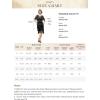 imageSWEETV 1920s Vintage Flapper Dresses for Women Fringed Great Gatsby Dresses Roaring 20s Dress with SleeveBlacksilver