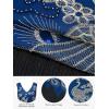 imageSWEETV 1920s Vintage Peacock Flapper Dresses Sequin Fringed Gatsby Dress with HeadbandBlue