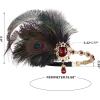 imageSWEETV 1920s Vintage Peacock Flapper Dresses Sequin Fringed Gatsby Dress with HeadbandRed