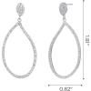 imageSWEETV Cubic Zirconia Statement Earrings for Women Silver Rhinestone Drop Dangle Earrings for Wedding Bridal Prom Formal Party Gifts Frame Earrings Jewelry CollectionsStyle3Silver