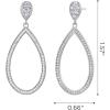 imageSWEETV Cubic Zirconia Statement Earrings for Women Silver Rhinestone Drop Dangle Earrings for Wedding Bridal Prom Formal Party Gifts Frame Earrings Jewelry CollectionsStyle1Silver