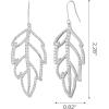 imageSWEETV Cubic Zirconia Statement Earrings for Women Silver Rhinestone Drop Dangle Earrings for Wedding Bridal Prom Formal Party Gifts Frame Earrings Jewelry CollectionsStyle10Silver