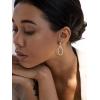 imageSWEETV Cubic Zirconia Statement Earrings for Women Silver Rhinestone Drop Dangle Earrings for Wedding Bridal Prom Formal Party Gifts Frame Earrings Jewelry CollectionsStyle1Silver