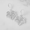 imageSWEETV Cubic Zirconia Statement Earrings for Women Silver Rhinestone Drop Dangle Earrings for Wedding Bridal Prom Formal Party Gifts Frame Earrings Jewelry CollectionsStyle9Maple Leaf