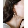 imageSWEETV Cubic Zirconia Statement Earrings for Women Silver Rhinestone Drop Dangle Earrings for Wedding Bridal Prom Formal Party Gifts Frame Earrings Jewelry CollectionsTeardropSilver