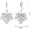 imageSWEETV Cubic Zirconia Statement Earrings for Women Silver Rhinestone Drop Dangle Earrings for Wedding Bridal Prom Formal Party Gifts Frame Earrings Jewelry CollectionsStyle9Maple Leaf