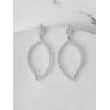 imageSWEETV Cubic Zirconia Statement Earrings for Women Silver Rhinestone Drop Dangle Earrings for Wedding Bridal Prom Formal Party Gifts Frame Earrings Jewelry CollectionsStyle2Silver