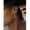 imageSWEETV Cubic Zirconia Statement Earrings for Women Silver Rhinestone Drop Dangle Earrings for Wedding Bridal Prom Formal Party Gifts Frame Earrings Jewelry CollectionsFan HoopsSilver