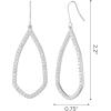 imageSWEETV Cubic Zirconia Statement Earrings for Women Silver Rhinestone Drop Dangle Earrings for Wedding Bridal Prom Formal Party Gifts Frame Earrings Jewelry CollectionsTeardropSilver