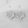 imageSWEETV Cubic Zirconia Statement Earrings for Women Silver Rhinestone Drop Dangle Earrings for Wedding Bridal Prom Formal Party Gifts Frame Earrings Jewelry CollectionsStyle9Maple Leaf