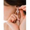 imageSWEETV Flower Wedding Earrings for Brides Crystal Bridal Earrings Silver Rhinestone Tassel Dangle Drop Earrings for Women Mothers Day Gifts Prom Dressy JewerlyStyle4Silver