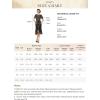 imageSWEETV Great Gatsby Lace Neck Flapper Dress  1920s Dress for Women With Sleeve  Roaring 20s CostumeBlack