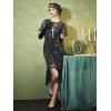 imageSWEETV Great Gatsby Lace Neck Flapper Dress  1920s Dress for Women With Sleeve  Roaring 20s CostumeBlackcolorful