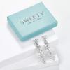 imageSWEETV Marquise Cubic Zirconia Wedding Bridal Chandelier Earrings for Brides Crystal Rhinestone Drop Dangle Earrings for Women Prom Party Jewelry GiftsSilver