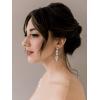 imageSWEETV Marquise Cubic Zirconia Wedding Bridal Chandelier Earrings for Brides Crystal Rhinestone Drop Dangle Earrings for Women Prom Party Jewelry GiftsSilver