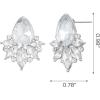imageSWEETV Sparkly Cluster Rhinestone Earrings for Women Fancy Crystal Wedding Bridal Stud Earrings for BridesBridesmaid Prom Formal Vintage Party Jewelry GiftsClearGold Tone