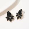 imageSWEETV Sparkly Cluster Rhinestone Earrings for Women Fancy Crystal Wedding Bridal Stud Earrings for BridesBridesmaid Prom Formal Vintage Party Jewelry GiftsBlackGold Tone