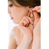 imageSWEETV Teardrop Wedding Bridal Earrings for Brides Birdesmaids Crystal Cubic Zirconia Bridal Drop Earrings for Wedding Women PromRose Gold