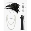 imageSWEETV Womens Flapper Dresses 1920s Fringed Sequin Great Gatsby Dress with 20s Accessories Roaring 20s CostumesBlack