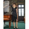 imageSWEETV Womens Flapper Dresses 1920s Fringed Sequin Great Gatsby Dress with 20s Accessories Roaring 20s CostumesBlack
