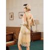 imageSWEETV Womens Vintage Flapper Dress 1920sGreat Gatsby Sequin Fringe dresses with 20s Accessories Set For Party PromChampagne