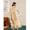 imageSWEETV Womens Vintage Flapper Dress 1920sGreat Gatsby Sequin Fringe dresses with 20s Accessories Set For Party PromChampagne